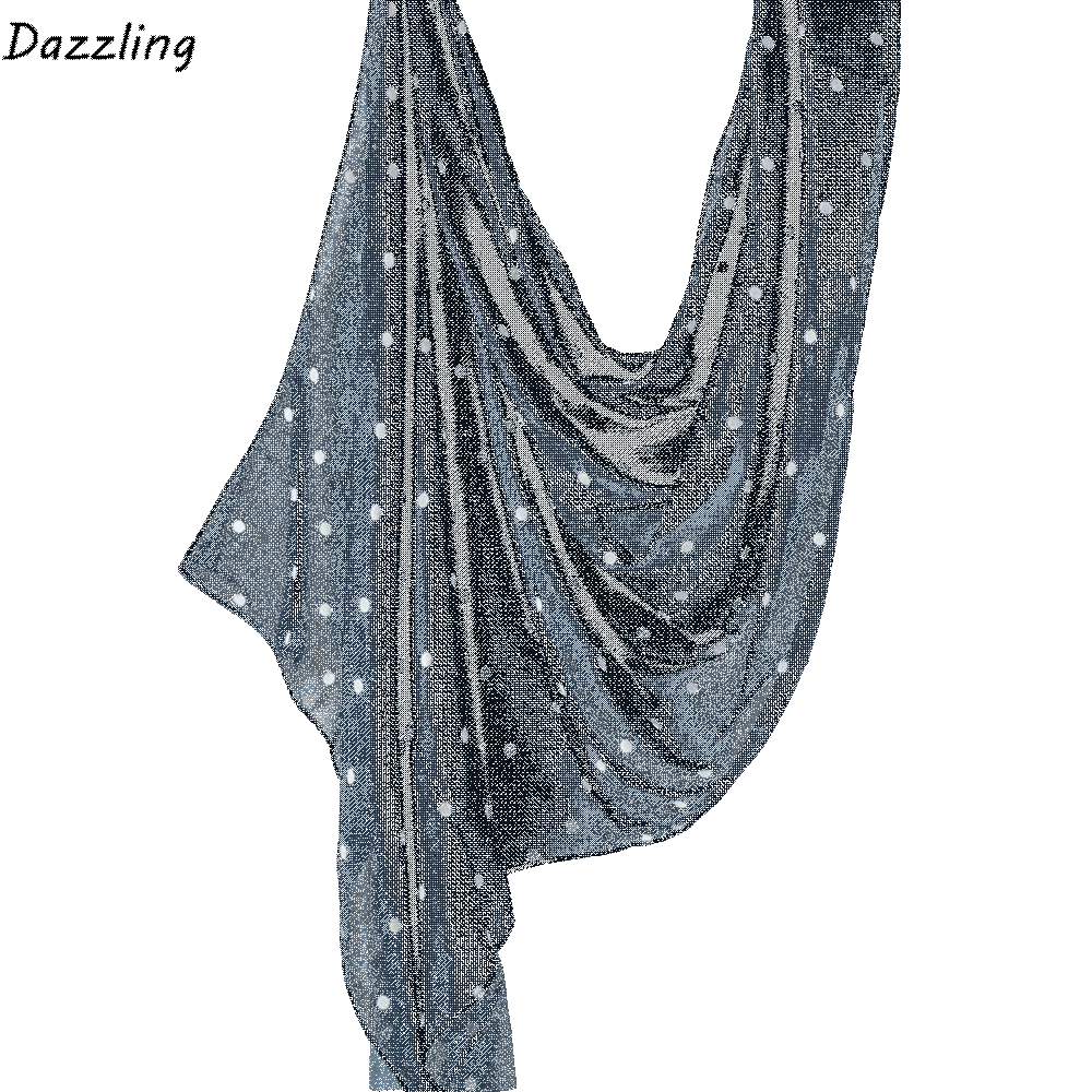 Sweet Sunscreen Polka Dot Headscarf Cotton Head Wrap Hijab Scarf Turban Veil Thin Large Shawl Gift