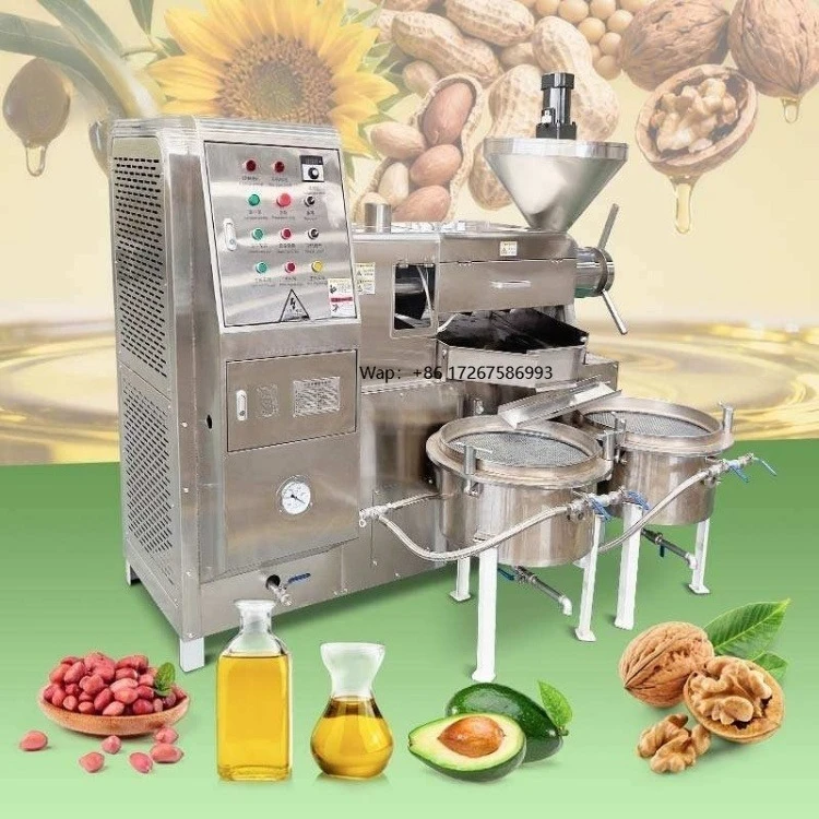 Commercial Soybean Groundnut Peanut Flaxseed Argan Oil Mini Extruder Extraction Process Mill Machine