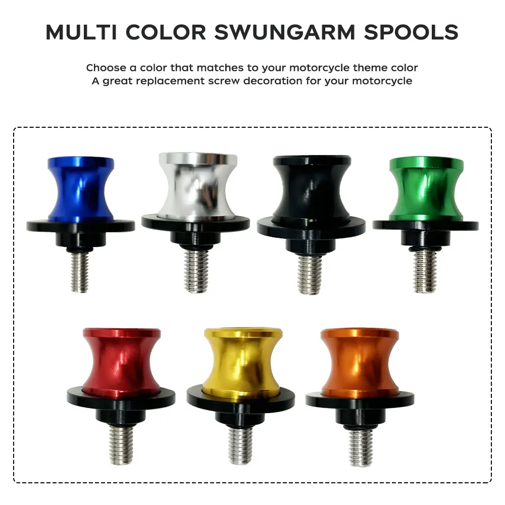 لهوندا CBR600RR CBR1000 954RR 900RR 250R 300R 500R 400RR 650R دراجة نارية Swingarm بكرات حامل خلفي مسامير المتزلجون #6