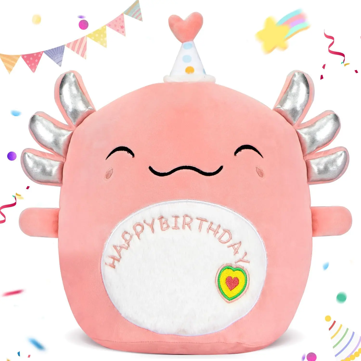 

Kawaii красочные плюшевые игрушки Newt, мягкая мультяшная аксолотль, саламандра, удобная пушистая рыбка, детская плюшевая кукла для детей