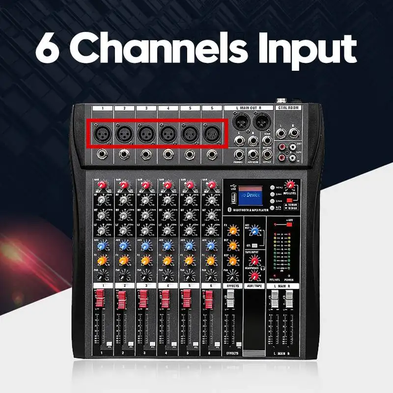 Professional 6-Channel DJ Controller Sound Mixer USB Audio - Wholesale with Competitive Pricing