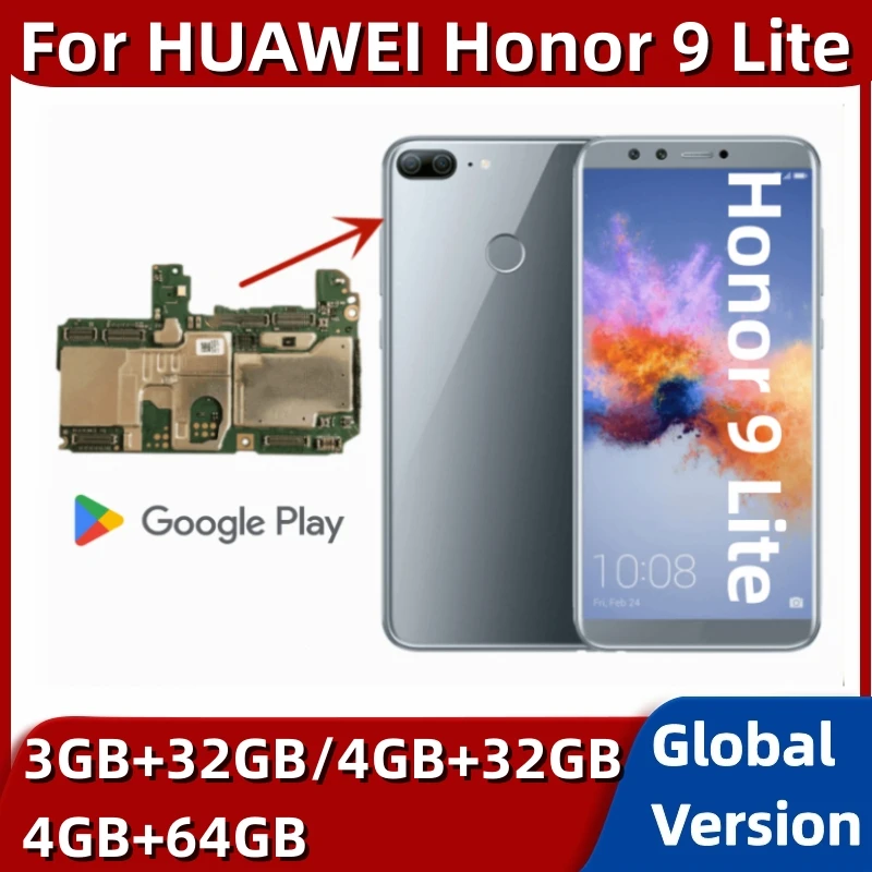 

Модуль печатной платы материнской платы для Huawei Honor 9 Lite, 32 ГБ, 64 ГБ, глобальное ПЗУ, оригинальная материнская плата, с процессором Kirin 659