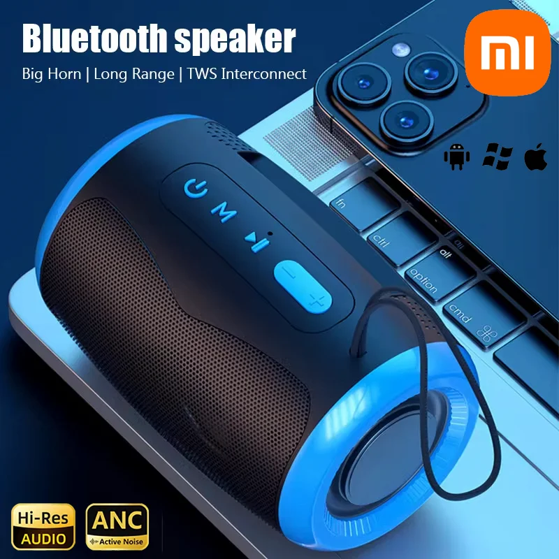 Xiaomi Portable Speaker Wireless Bluetooth Speakers with 5.3 Stereo FM/SD/USB Disk/Aux Modes Waterproof for Outdoor Hifi Sound