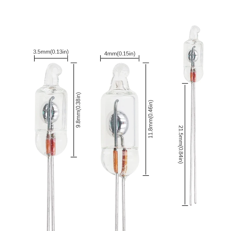 20PCS/Lot Glass Tilt Switch - Unidirectional Angle Sensor 3MM/5MM  (On/Off Control) with  Ball Diameter, Mercury-Free Design