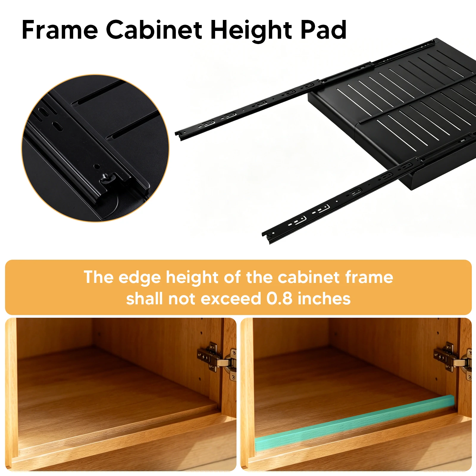 

2 Pack Pull Out Cabinet Organizer Expandable Width(12inch-20inch) Cabinet Pull Out Shelves for Kitchen Pantry Home