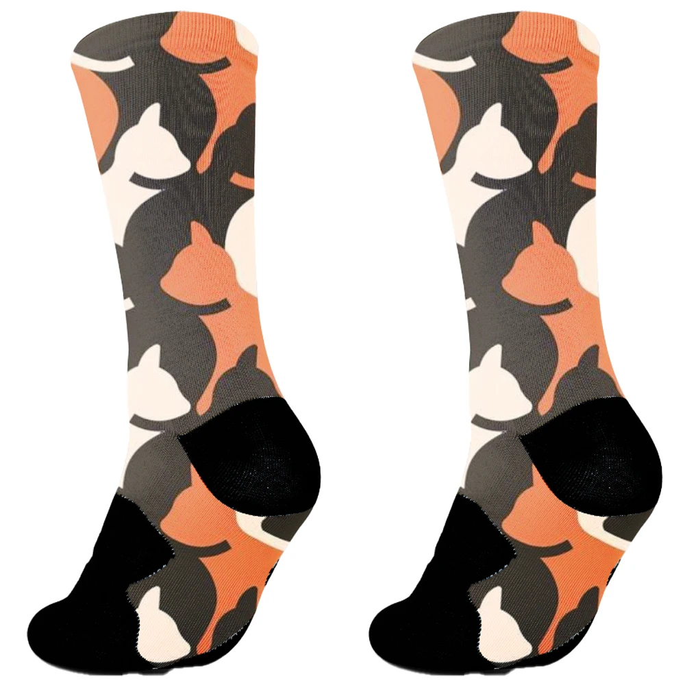 Chaussettes d'équipage unisexes, styles irréguliers, coton, nouveauté, créatif, dessin animé, cadeaux, femmes, hommes, nouvelle mode