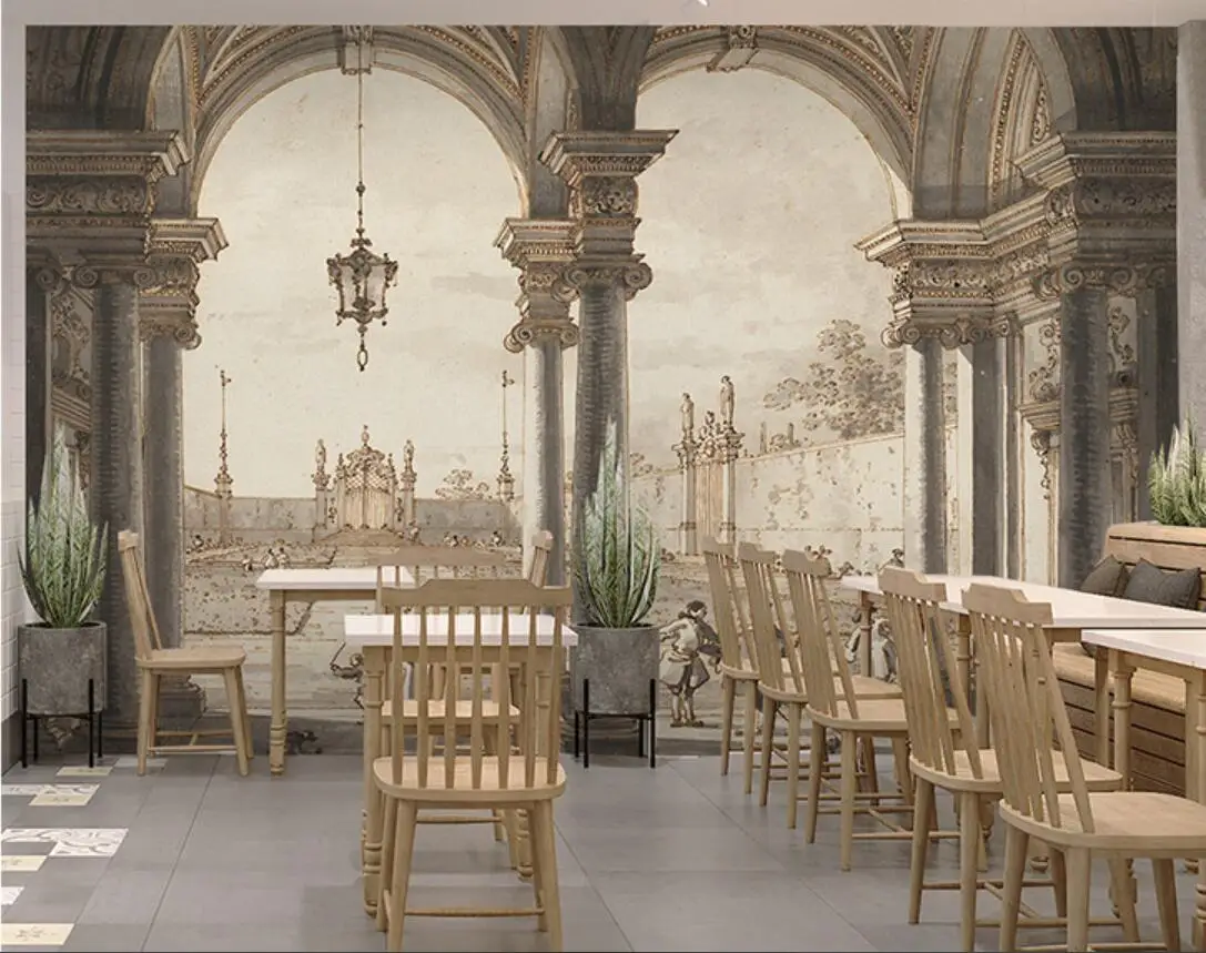 Custom 3D Wallpaper Mural European Palace Retro Castle Design Wall Decor for Living Room Bedroom Background