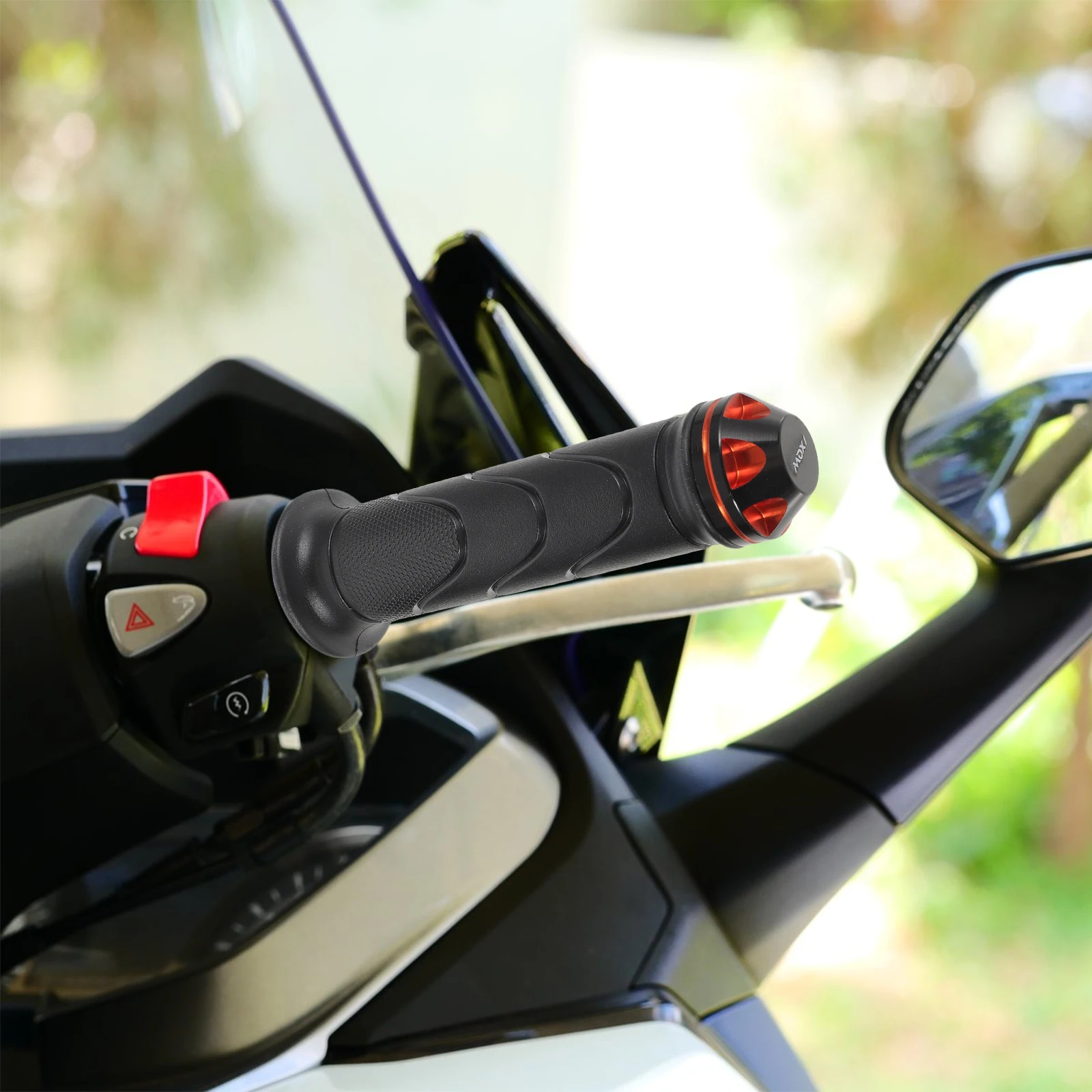 

Motorcycle H Grips Aluminum Alloy Anti Slip Comfortable Shockproof Easy Installation Fits Bike H lebars Motorbike