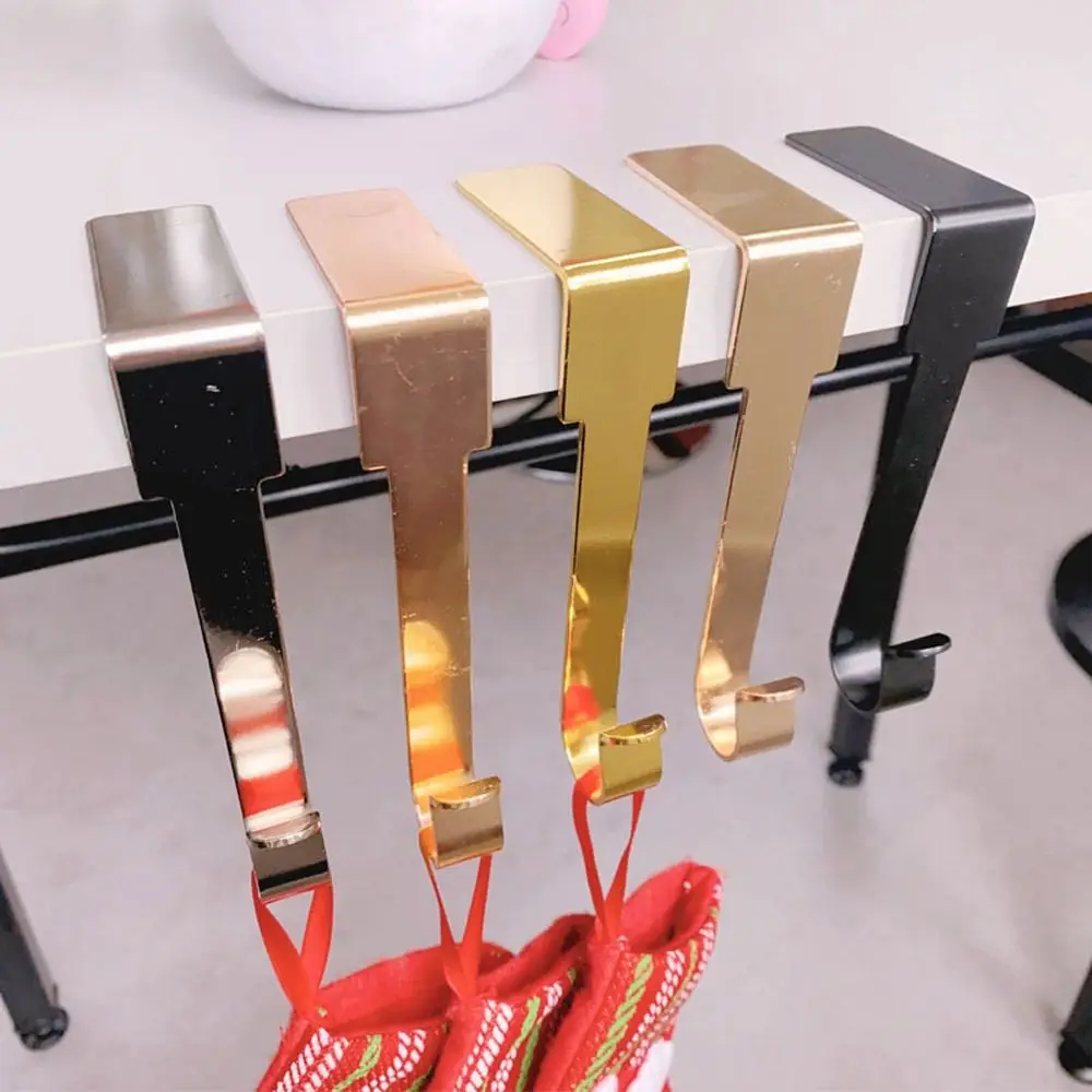 Christmas Sock Hook Fireplace Hanger Metal Clips Xmas Stocking Holder Racks Jewelry Clasp Party Tree Hanging Hooks