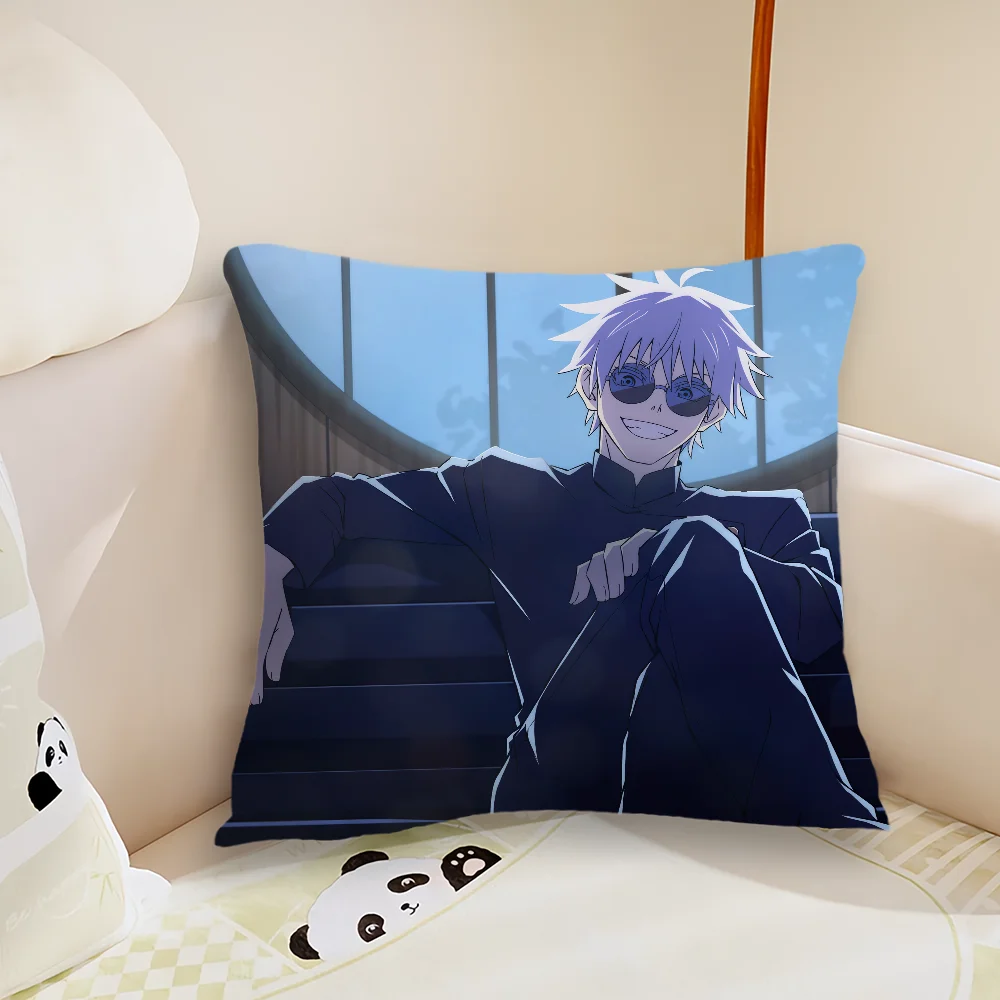 Anime S-Satoru G-Gojo Pillow Case Living Room Sofa Cushion Cover Suitable For Home Bedroom Room Decoration