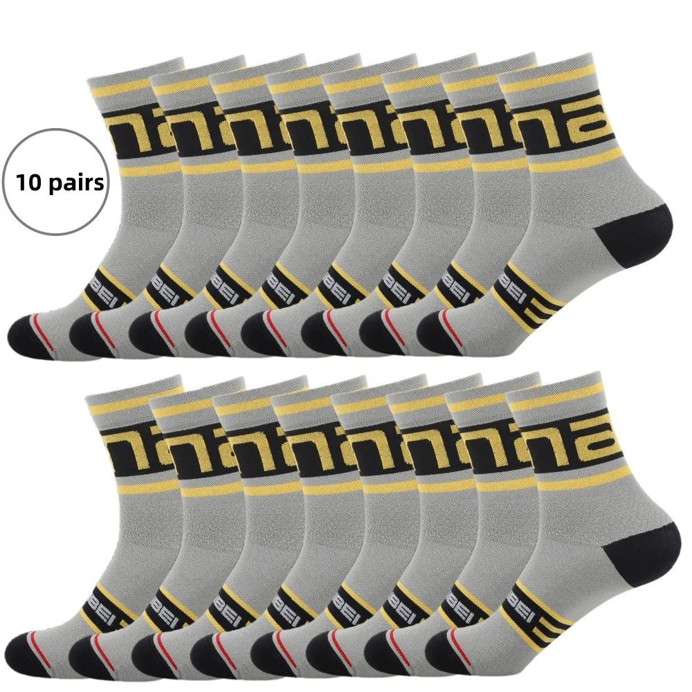 

10Pairs/Lot New Cycling Socks Non Slip Soccer Socks Cushioned Breathable Running Yoga Basketball Hiking Sports Grip Socks