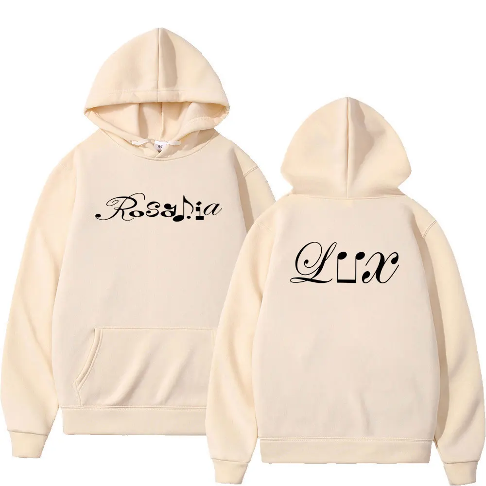 Rosía LUX رمز الموسيقى Merch هوديي الرجال النساء طويلة الأكمام سترة أنيقة على الموضة Harajuku ملابس رياضية كاجوال للخريف والشتاء #6