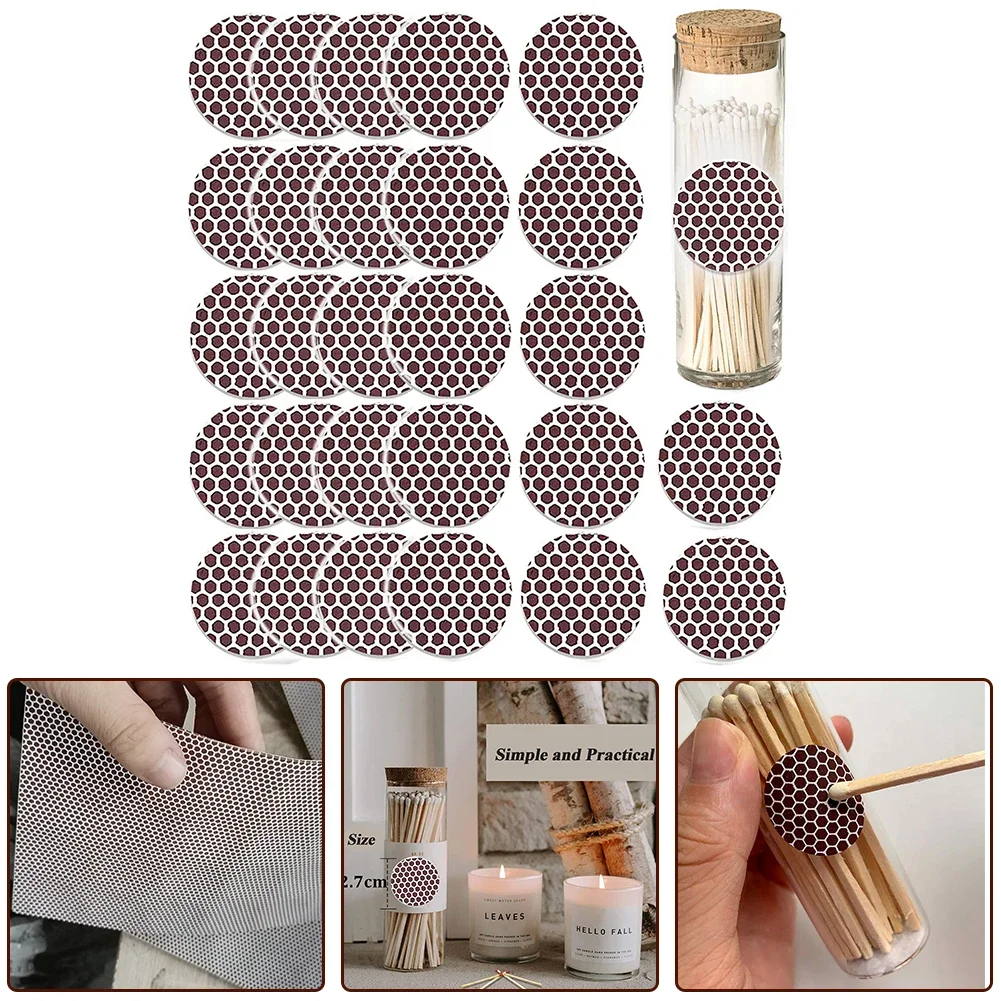 Papel de fuego Matchstick Striker Striker papel Matchstick accesorios de papel DIY tira adhesiva hecha a mano 21 5cm x 12cm