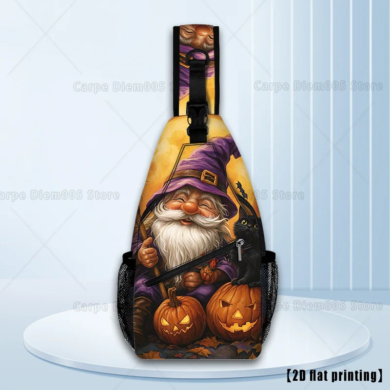 

Сумка-кошелек на Хэллоуин с принтом тыквы-волшебника, черной кошки, большая вместительная сумка через плечо, регулируемый ремень, застежка-молния
