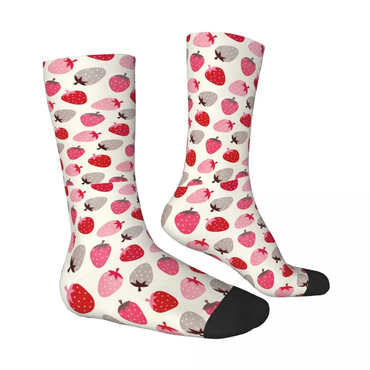 Strawberry Fields Kawaii Drawstring Socks Hiking Cartoon Pattern Socks harajuku Men Happy hip hop