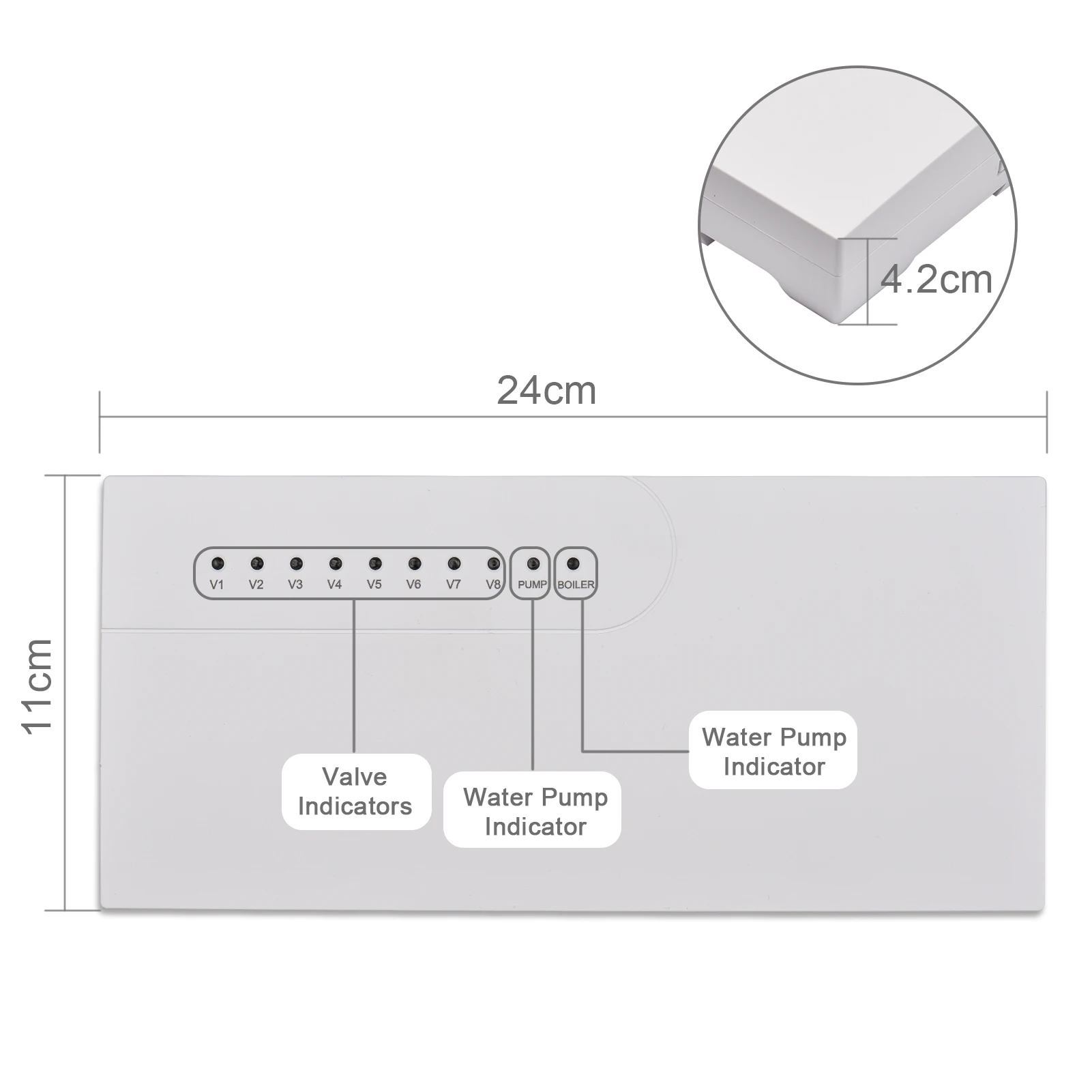 Air Conditioner Temperature Controller Smart Hub 8-Channel Concentrator with LED Indicators for Underfloor Heating Systemlll