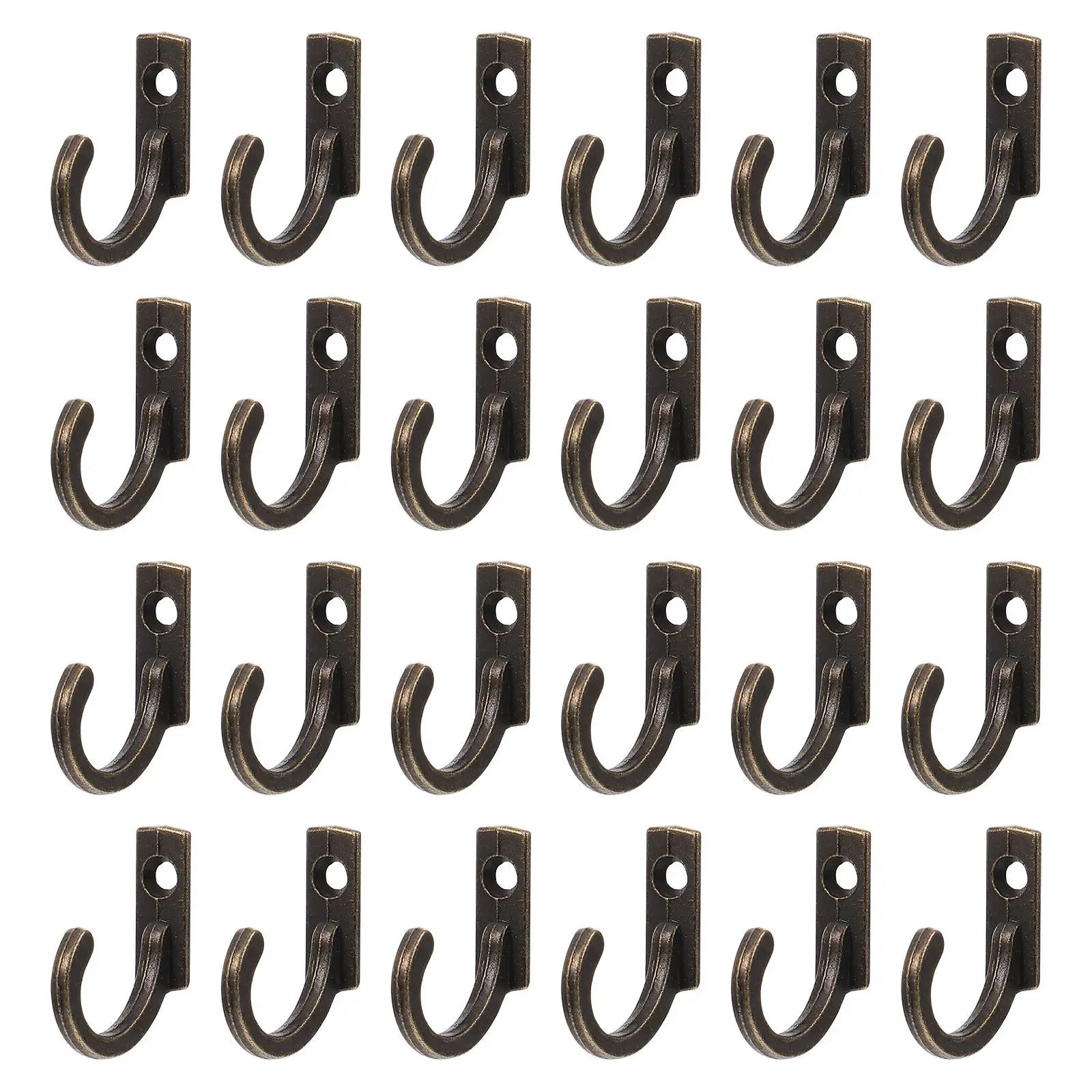 

50 Pcs Single Hanger Zinc Alloy Sturdy Smooth Rounds Decorative Furniture Hooks Bathrooms Home Office Garage Kitchen