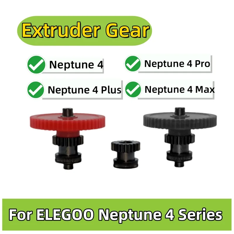

Комплект шестерен для экструдера Elegoo Neptune 4/4 Plus/4 Pro | Обновление из закаленной стали с ЧПУ | Прецизионные подающие шестерни для обновлений 3D-принтеров