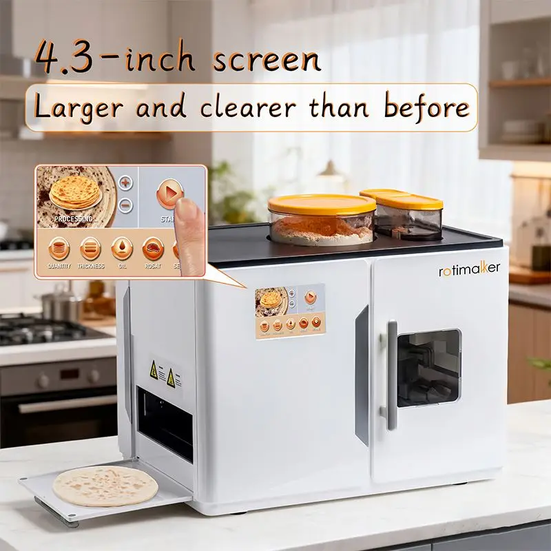 Canada Commercial Robotic Electric Chapati Maker Fully Automatic Roti Machine For Household Car Use Big Tortilla Press Robot
