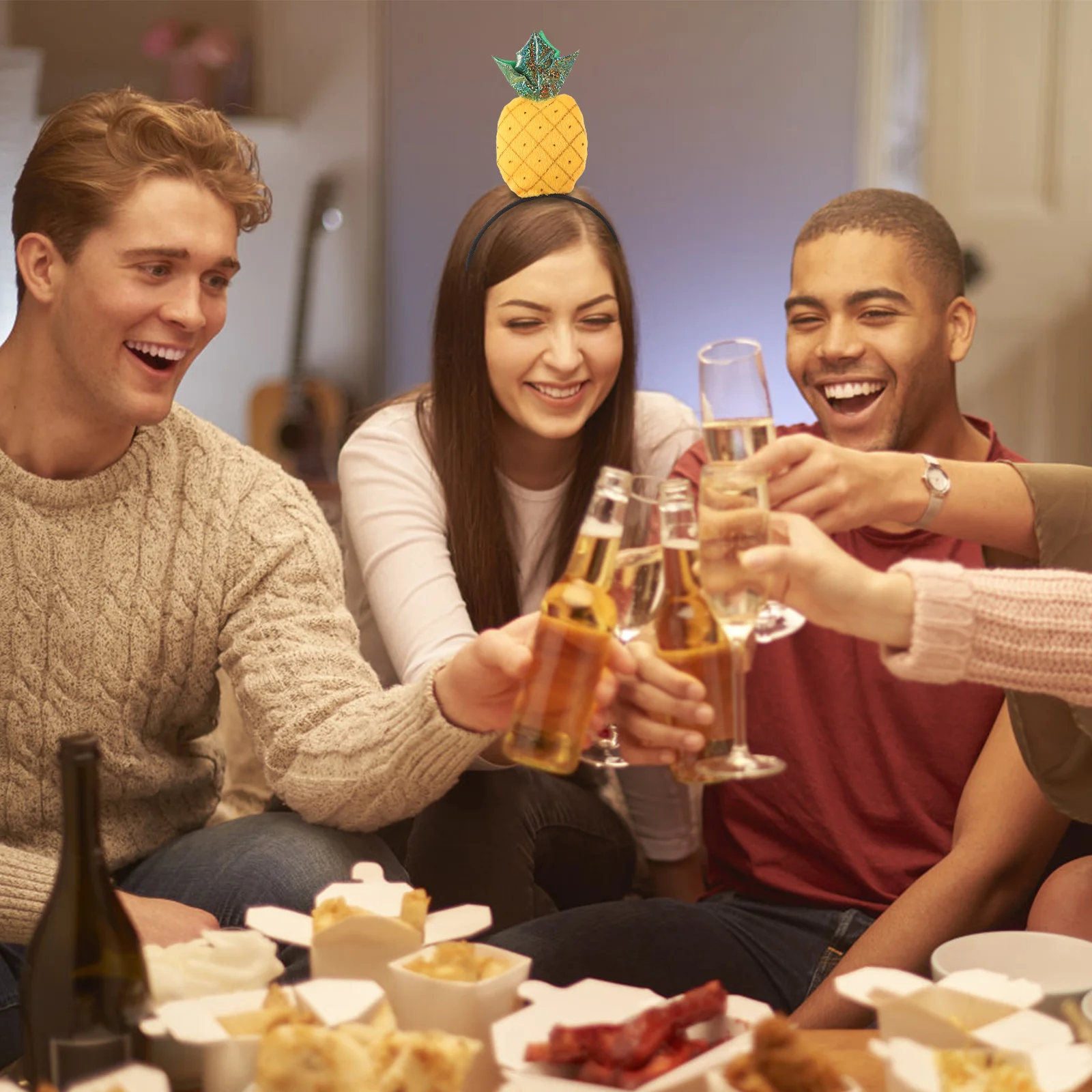 

Pineapple Hawaiian Party Headband Summer Headband For Cosplay Festival Pool Party Hair Accessory Luau Wear Decorative