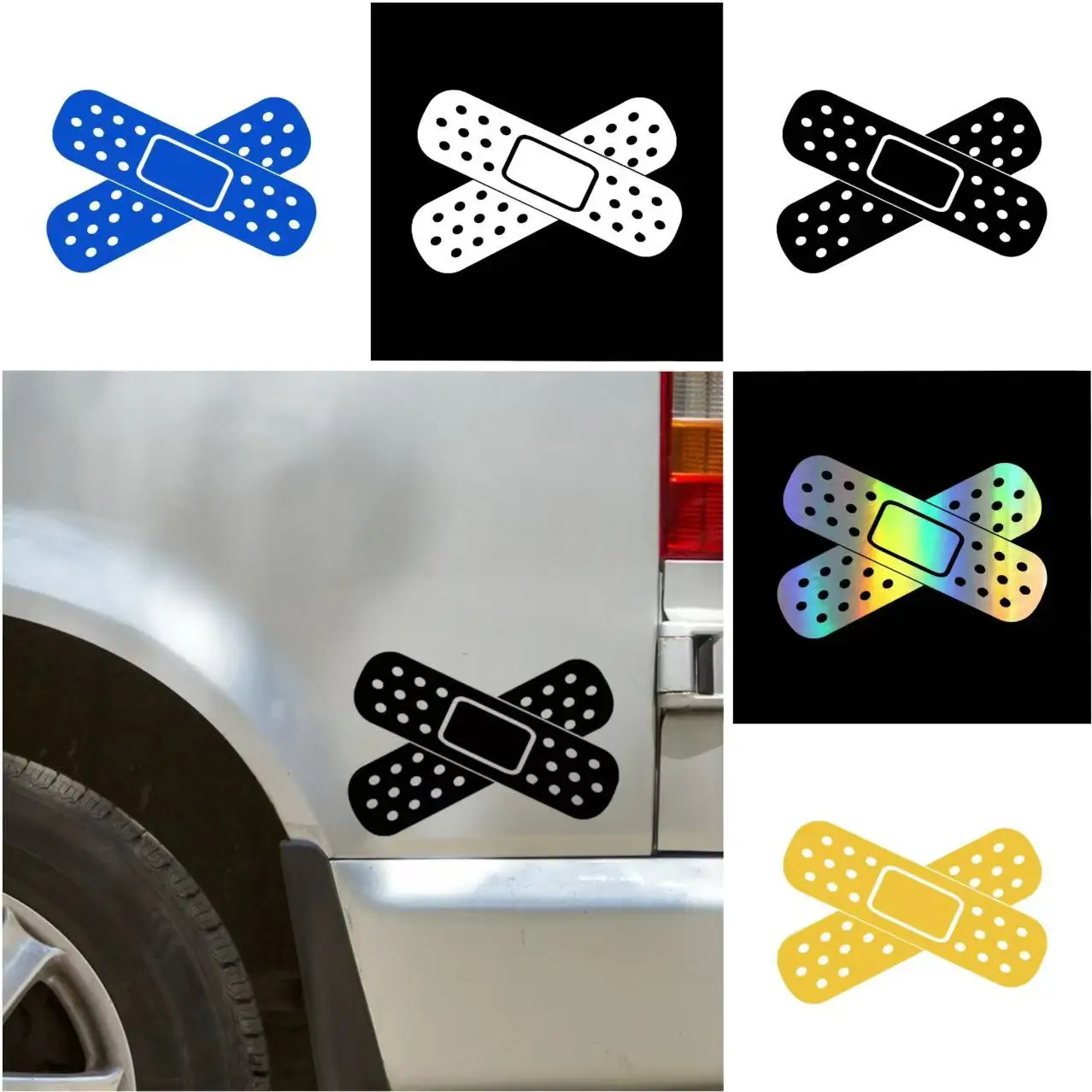 

Band-aids Adhesive bandage Vinyl Car Stickers/ Motorcycles - Waterproof Durable Decals, Body / Door /Helmet Handle Decoration