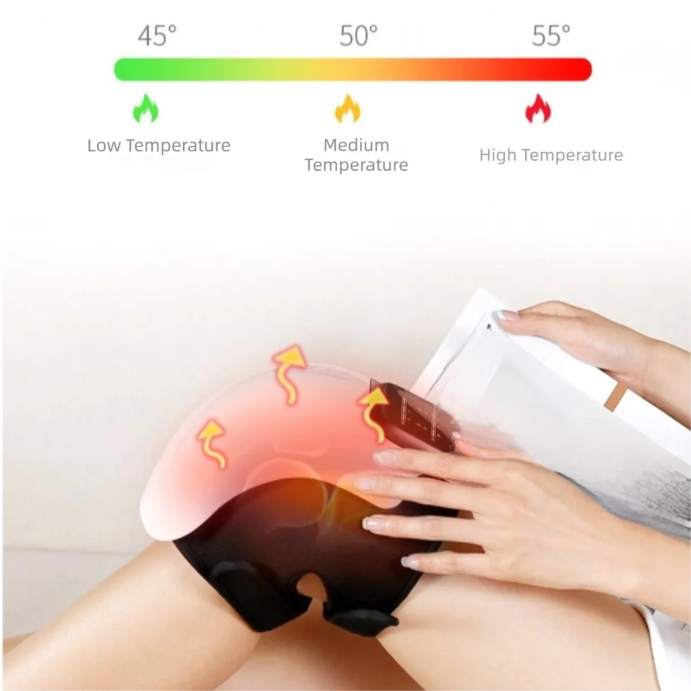 Plastic Smart Knee Massager Rechargeable Vibration Function Knee Massage Machine Wireless Knee Joint Device Knee Relaxation