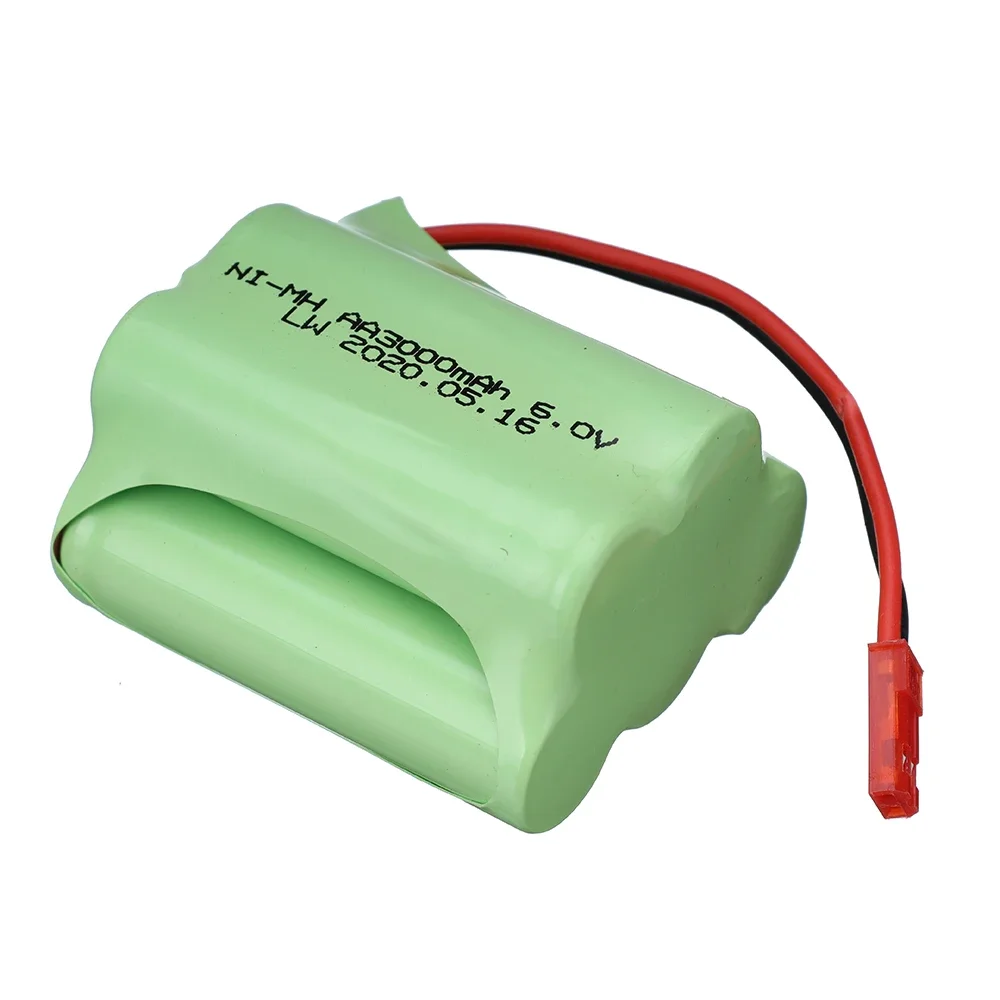 1Pcs SM/JST/Tamiya Plug 3000mAh 6V Ni-MH Battery For Electric toys RC Cars Tank Robot Boats 5*AA 6V Rechargeable Battery Pack