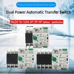230V Photovoltaic Inverter Model Dual Power Automatic Conversion Switch Continuous Power NLQ4-125/2P 63A 100A 16A-125A