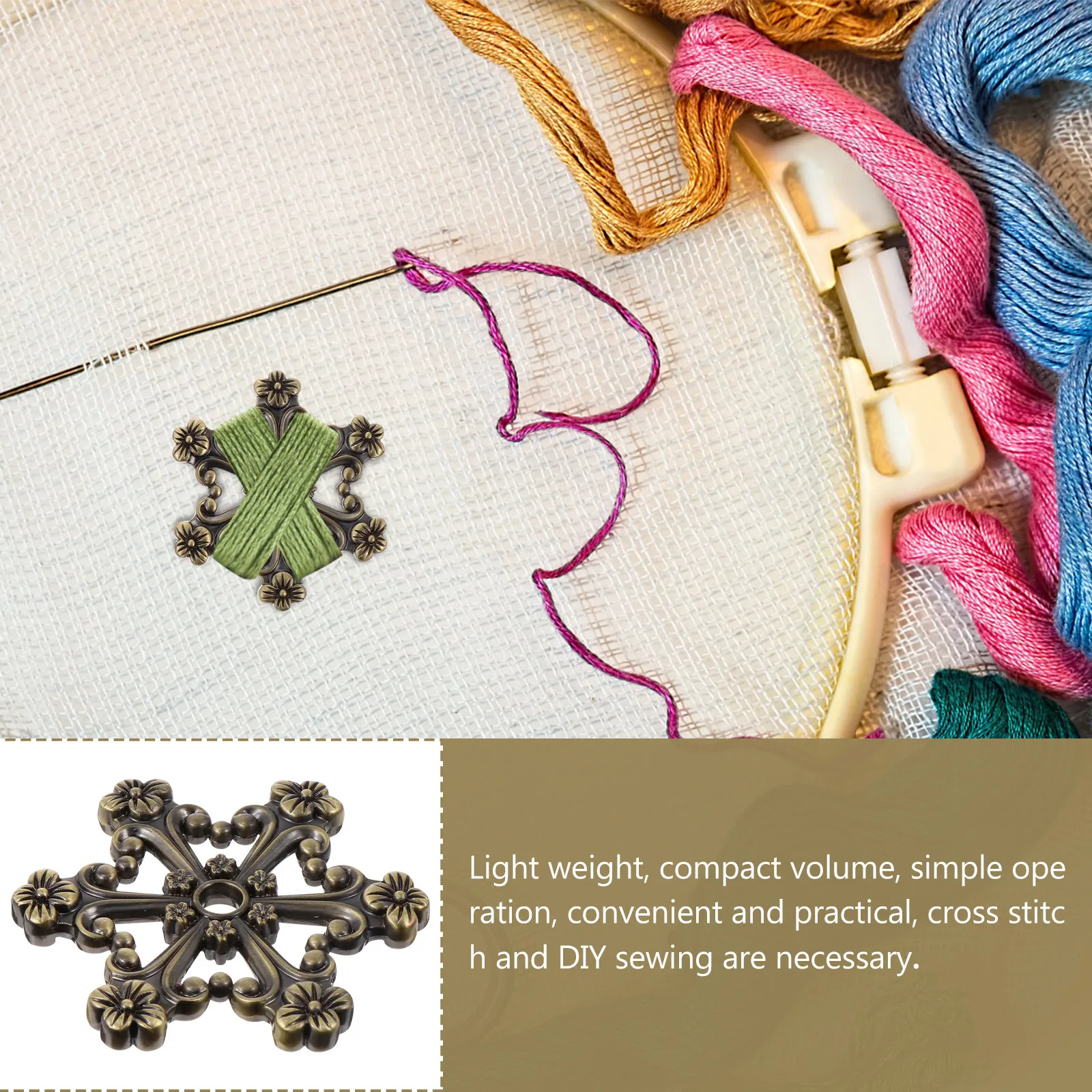 High Quality Zinc Alloy Thread Winding Plate Board for Sewing Thread Organization Cross Stitch DIY Craft Projects Easy Carry