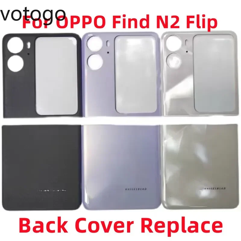 Repair Back Cover For OPPO Find N2 Flip / CPH2437 Rear Battery Glass Door Lid Shell Case Housing Chassis Replacement