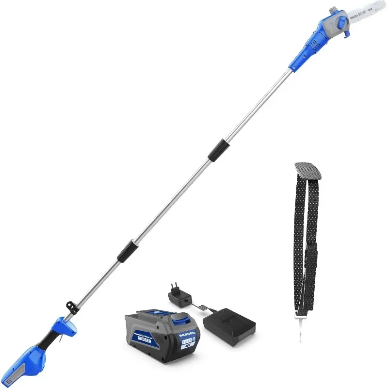 home.Pole Saw Cordless 40V 8'' Electric 2.0Ah with Detachable Pole, 2Ah Battery and Charger included