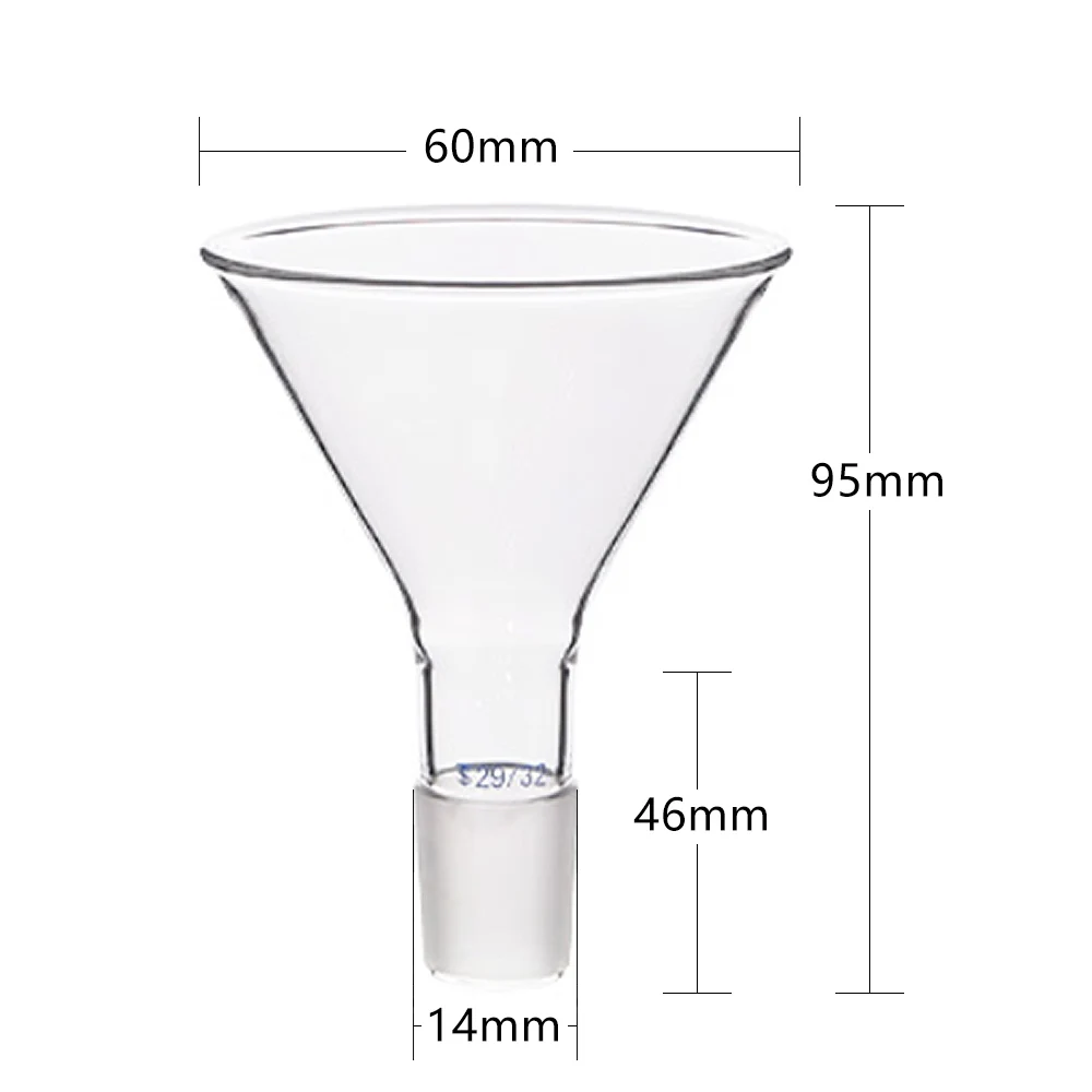 Feeding hopper (standard interface) 60-90mm chemical experiment instrument Standard mouth High temperature resistance