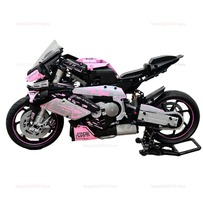 2096 قطعة من مكعبات بناء نموذج الدراجة النارية التكنولوجية المتوافقة مع MOC 1:5 لعبة الطوب للمدينة للأطفال والكبار هدية إبداعية
