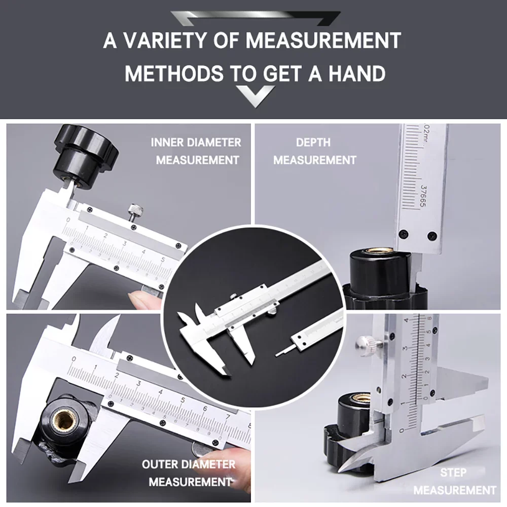 Stainless Steel Vernier Caliper 0-150mm Locking Screw Vernier Caliper Stainless Steel by BeBosLook