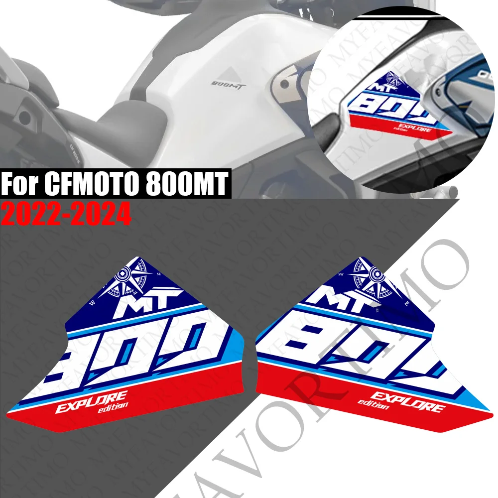 

For CFMOTO 800MT 2022 2023 2024 CF MOTO 800 MT Touring Adventure Motorcycle Fuel Tank FuelTank Sticker Moto Decals pvc