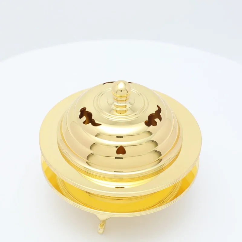Feeding equipment, fire house, incense burner, fire offering equipment, brass-plated large bean-plated equipment ornament.