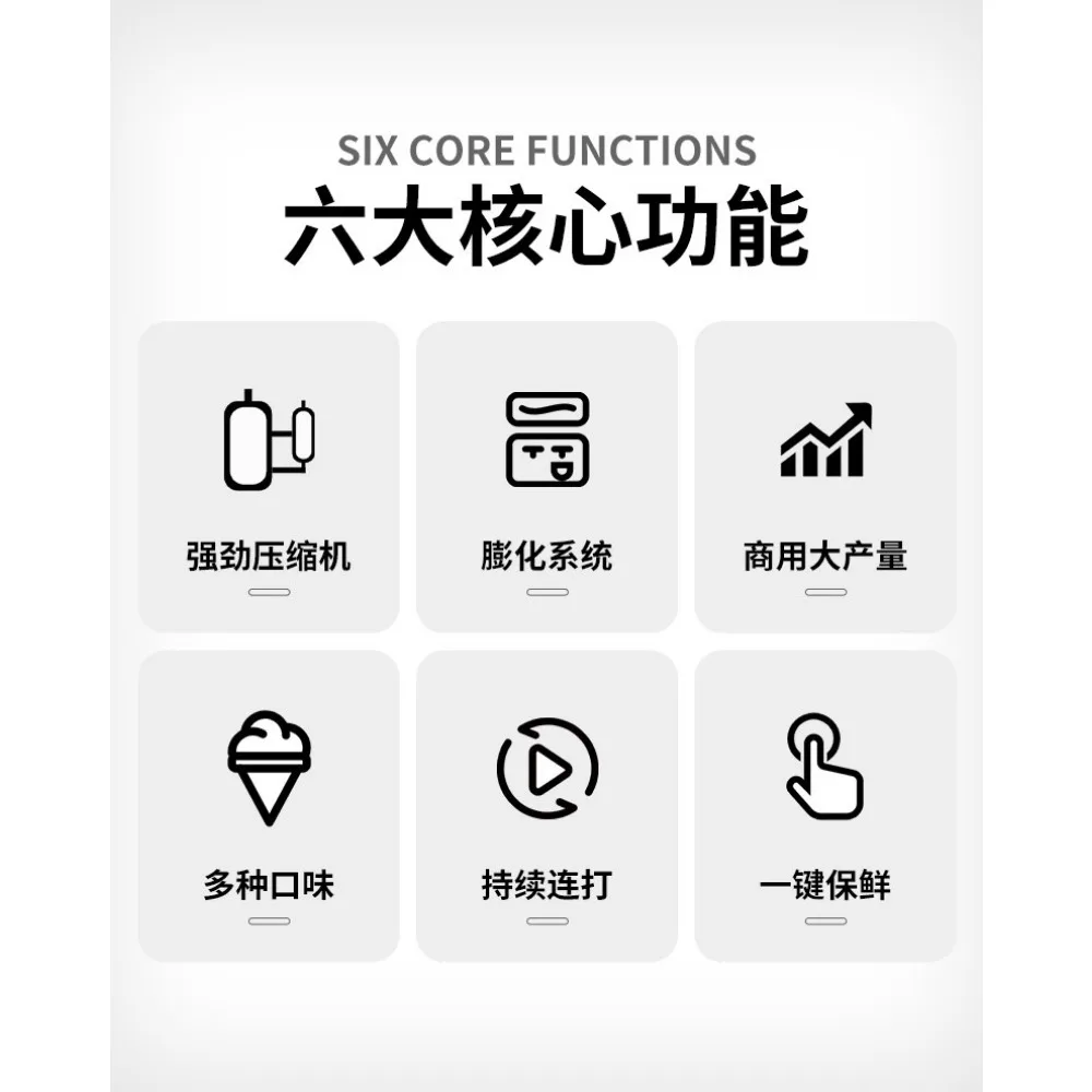 

Commercial 3 Flavor Soft Serve Ice Cream Maker Machine - Countertop Hard Ice Cream Cone & Dessert Maker