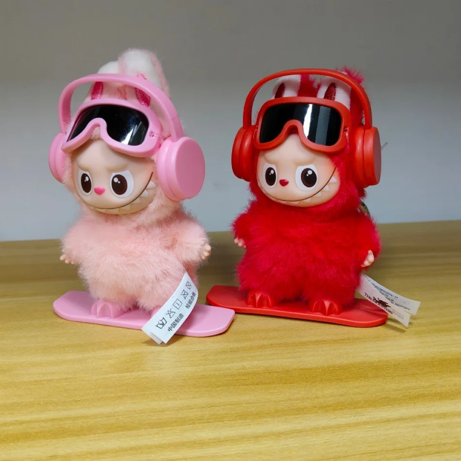Labubu 4.0 Mini Series Outfit Change für 10 cm Labubu Vinyl Plüsch Anhänger Kopfhörer Brille Snowboard Sport Set Zubehör Geschenk