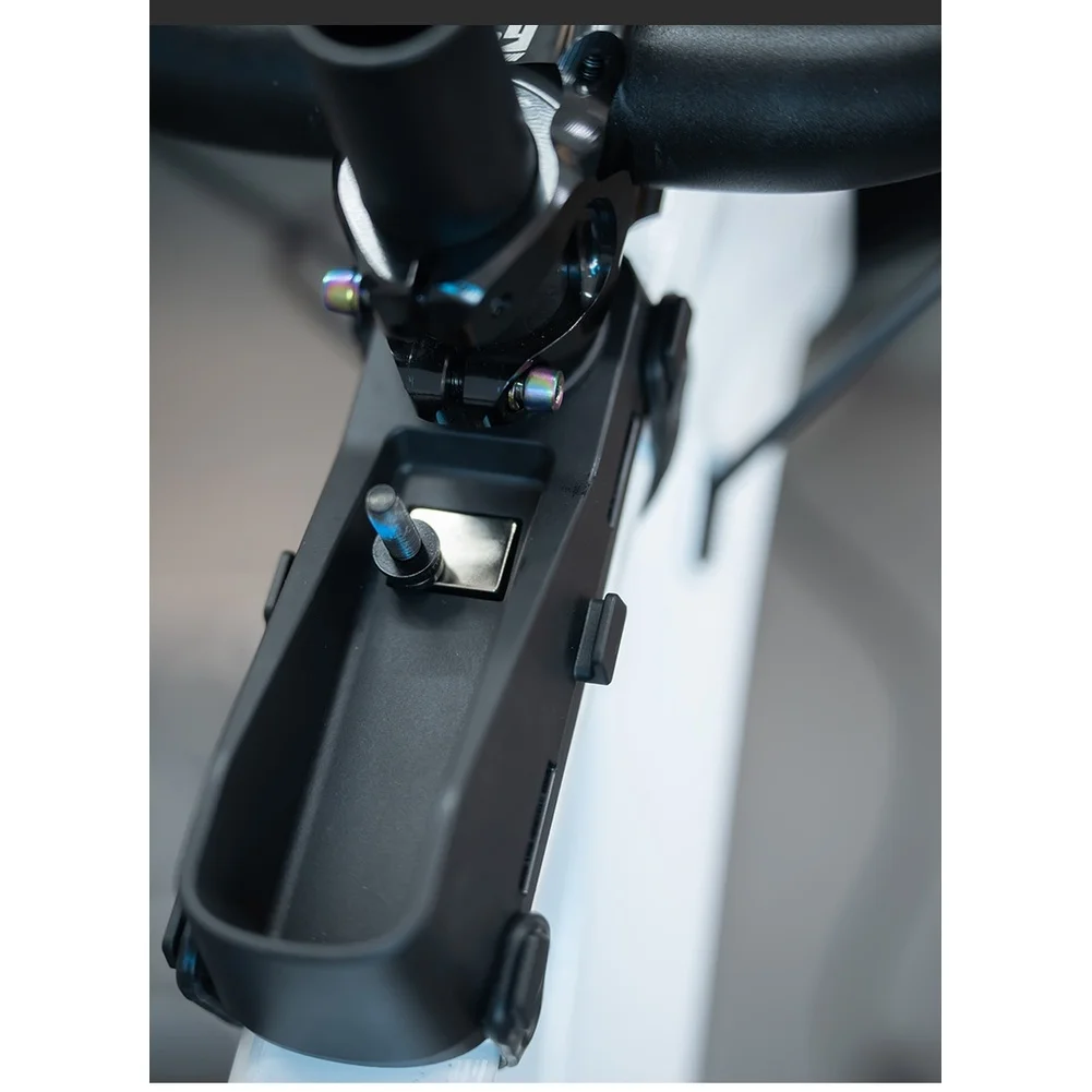 Compact MTB Repair Tool Stand with Integrated Magnetic Storage Non-Slip Base and Nylon Frame for Virtual Head Tube Applications
