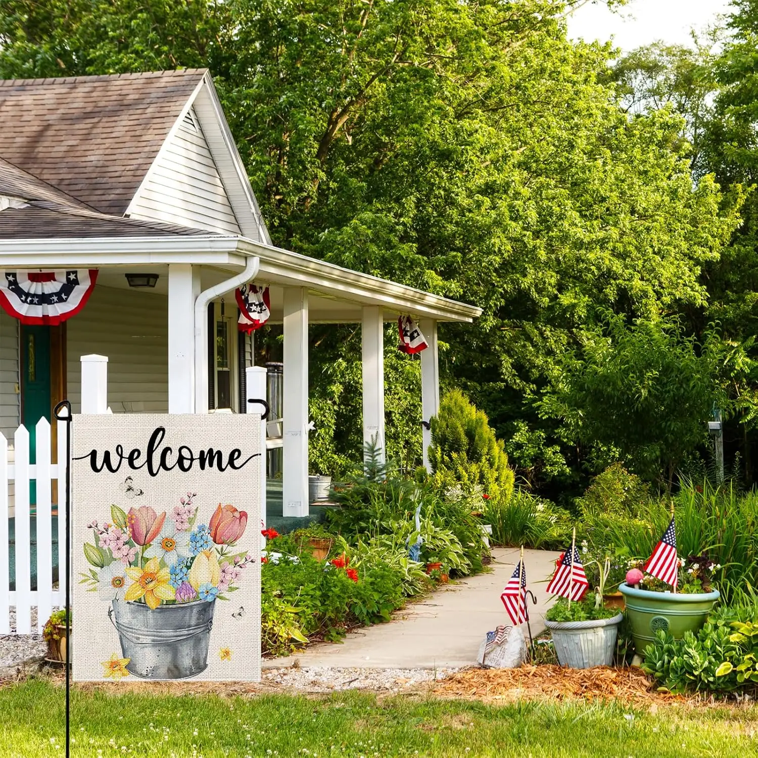 wyooxoo Spring Summer Flower Garden Flag 12x18 Inch Double Sided Vertical Welcome Garden Flag Outside Farmhouse Yard Outdoor yyi