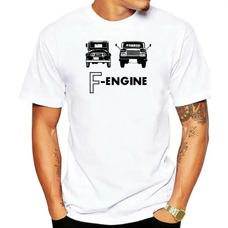 F- Engine FJ40 FJ43 FJ45 FJ55 Landcruiser T Shirt 2022 New Summer T Shirts Men 100% Cotton Cool Tees