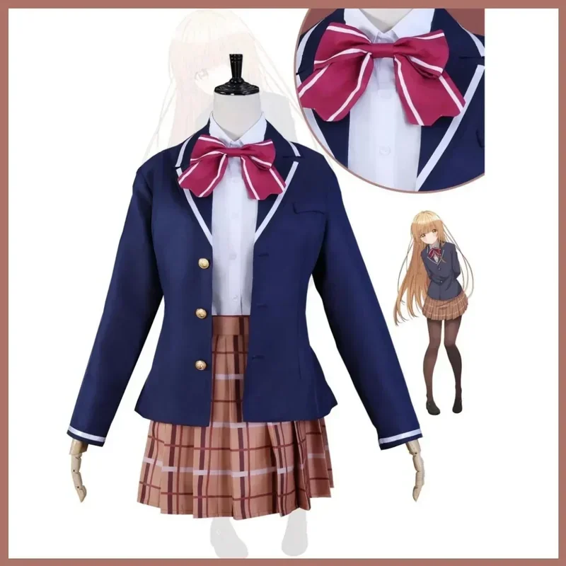 FC6Anime The Angel Next Door Spoils Me Rotten Shiina Mahiru Cosplay Costume Wig JK School Uniform Skirt Woman Kawaii Campus@FC8！
