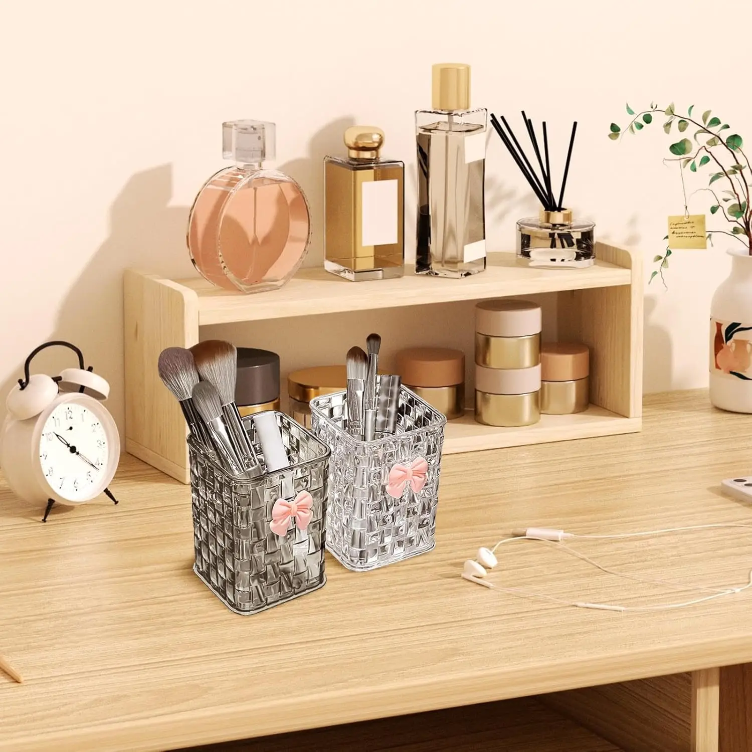 Helder acryl make-up kwasten opbergdoos bureau cosmetische organisator lippenstift opslag nagellak display standaard rek sieraden geval