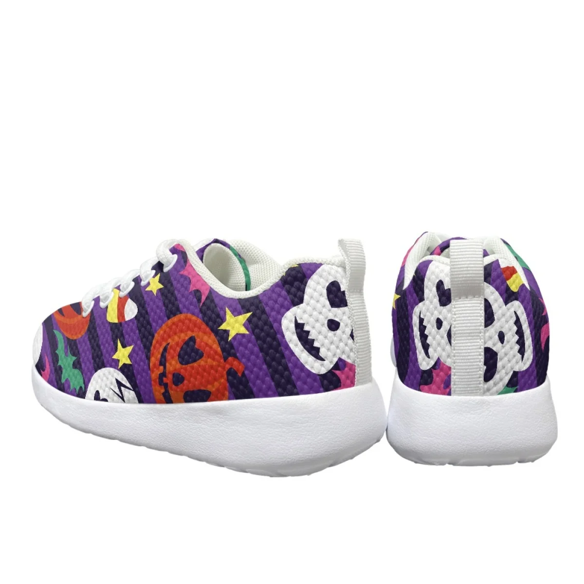 Pompoen Vleermuis Spookprint Kinderen Sneakers Zapatillas Informales Breien Gym Vuilbestendig Halloween Cadeaus Voor Kinderen Schoenen