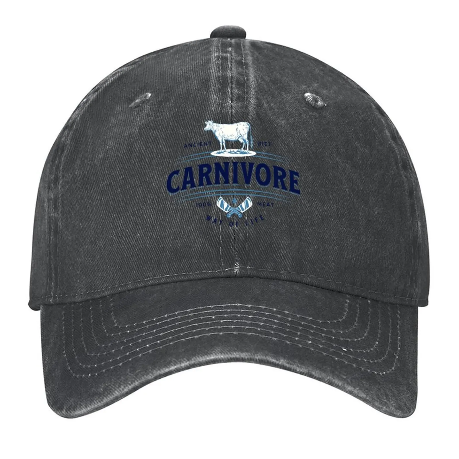 

2026 Carnivore Ancient Diet Cow Baseball Cap Summer Hat Fun Hats Men's Big Size Hat Gentleman Hat Men Hats Women's