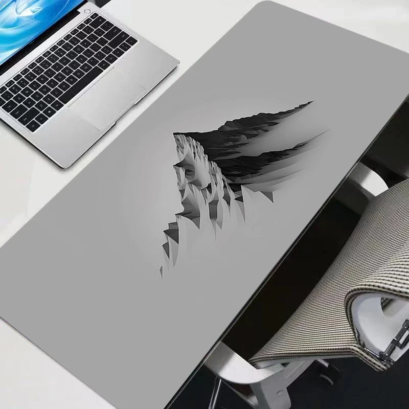 Mouse Pad Black and White Scenery XL Lockedge Large Gaming Accessories Computer Gamer Keyboard Mouse Mat Desk Mousepad for LOL