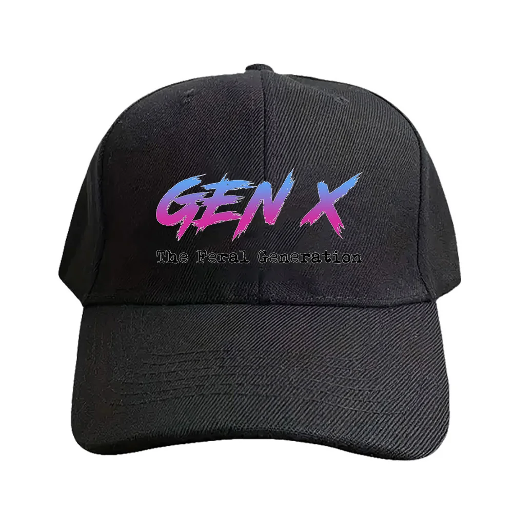 Gen X  The Feral Generation Summer Woman Man Adult Baseball Cap Adjustable with Curved Brim duckbill cap protection sun hats