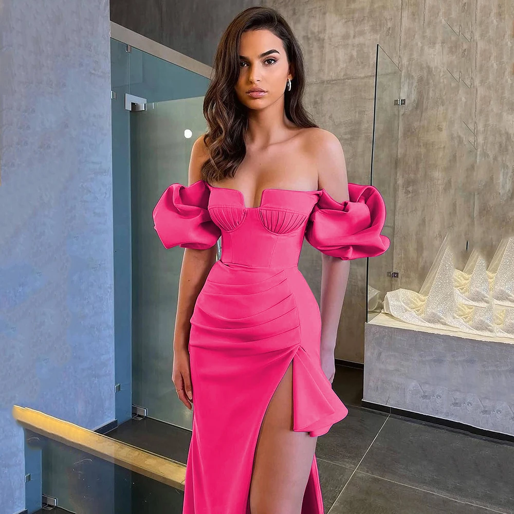 2023 New Women Elegant Bandage Dress Sexy Off Shoulder Bodycon Clothes Club Party Celebrity Dresses