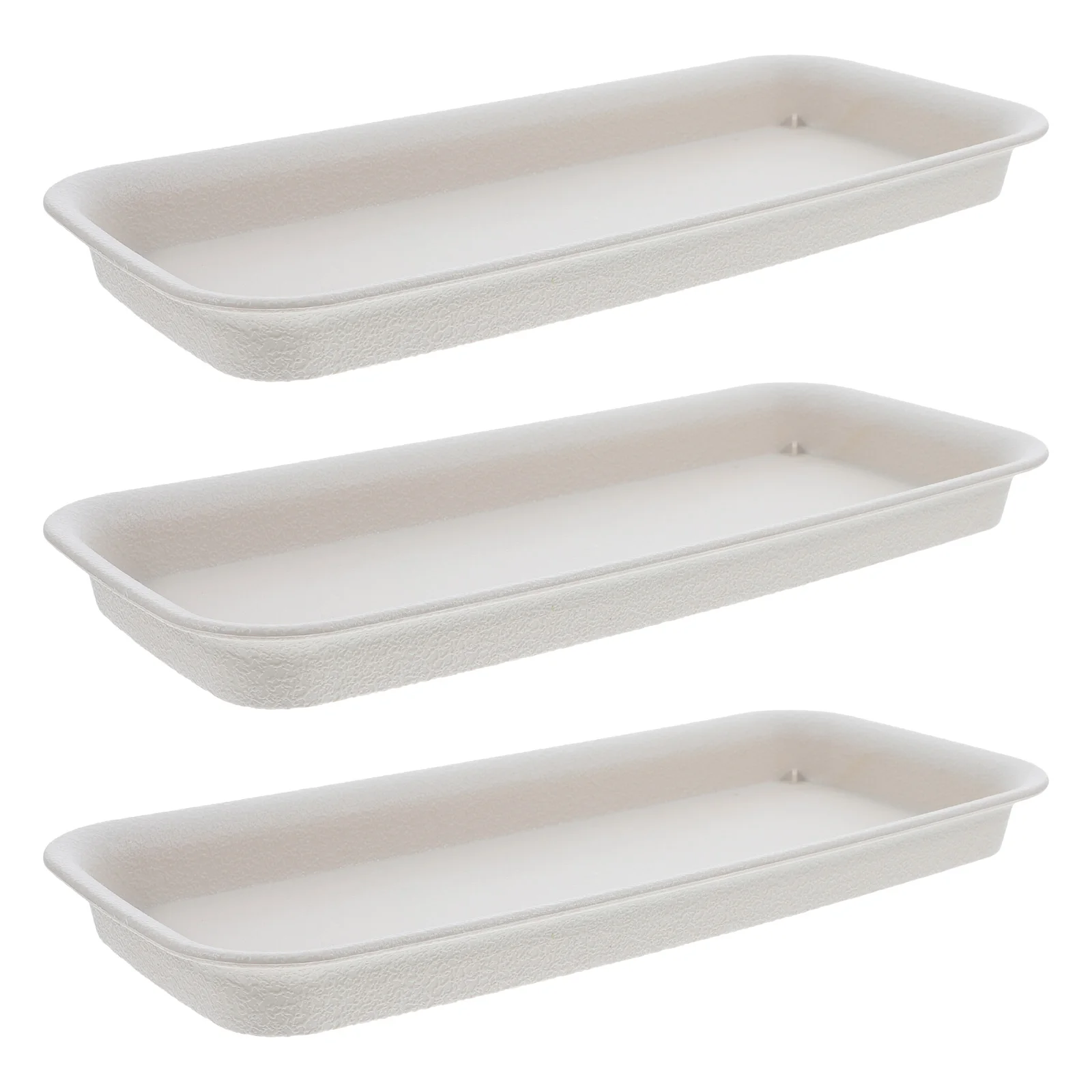

3 Pcs Flower Pot Tray Humidity for Plants Bottom Saucers Base Rectangular Rectangle