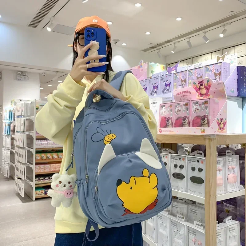 กระเป๋าเป้สะพายหลังผู้หญิงแฟชั่นการ์ตูนคุณภาพสูงกระเป๋าเป้สะพายหลังมัลติฟังก์ชั่นขนาดใหญ่ความจุกระเป๋าเก็บคอมพิวเตอร์แบบพกพา